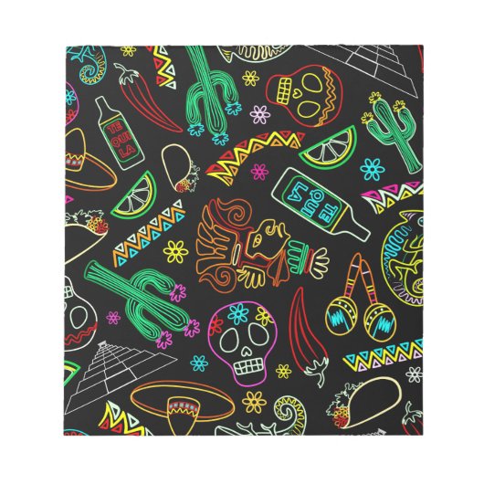 Mexico Fiesta Patroon Notitieblok (Voorkant)