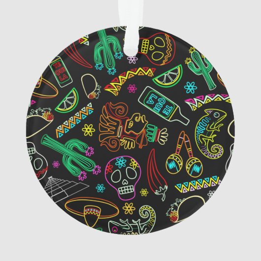 Mexico Fiesta Patroon Ornament (achterkant)