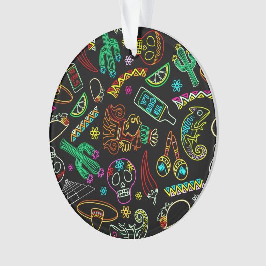 Mexico Fiesta Patroon Ornament (voorkant)