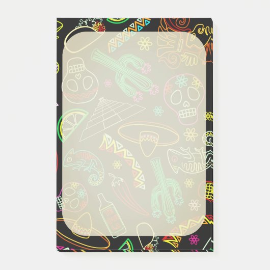 Mexico Fiesta Patroon Post-it® Notes (Voorkant)
