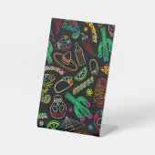 Mexico Fiesta Patroon Reclamebord Met Voetstuk (Voorkant)