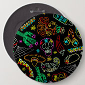 Mexico Fiesta Patroon Ronde Button 6,0 Cm (Voorkant /achterkant)