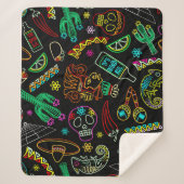 Mexico Fiesta Patroon Sherpa Deken (Voorkant)