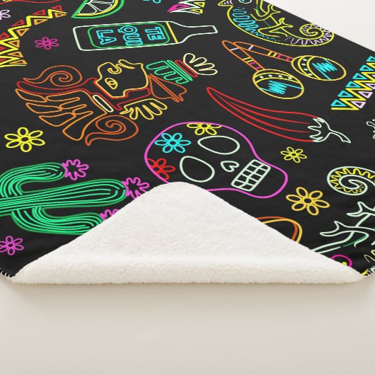 Mexico Fiesta Patroon Sherpa Deken (3/4)