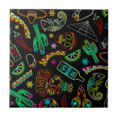 Mexico Fiesta Patroon Tegeltje (Voorkant)