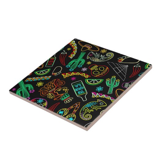 Mexico Fiesta Patroon Tegeltje (Zijkant)