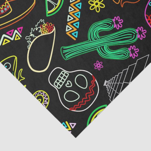 Mexico Fiesta Patroon Tissuepapier (Detail)