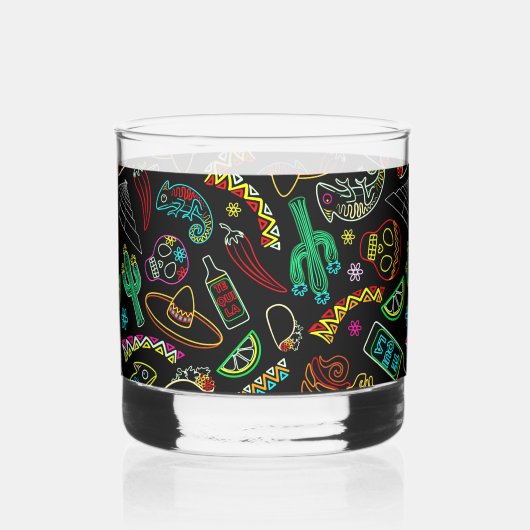 Mexico Fiesta Patroon Whisky Glas (Achterkant)