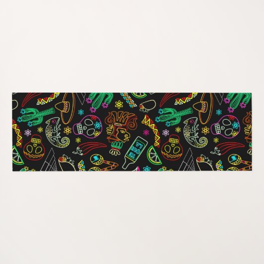 Mexico Fiesta Patroon Yogamat (Achterkant (horizontaal))
