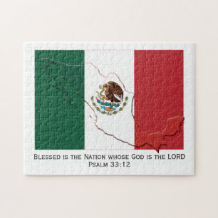 MEXICO FLAG   Blessed Nation   Mexican Legpuzzel