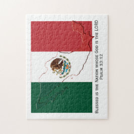 MEXICO FLAG | Blessed Nation | Mexican Legpuzzel