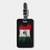 Mexico flag brush stroke, national flag bagagelabel (Voorkant verticaal)