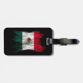 Mexico flag brush stroke, national flag bagagelabel (Achterkant horizontaal)