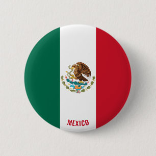 Mexico Flag Charming Patriotic Ronde Button 5,7 Cm