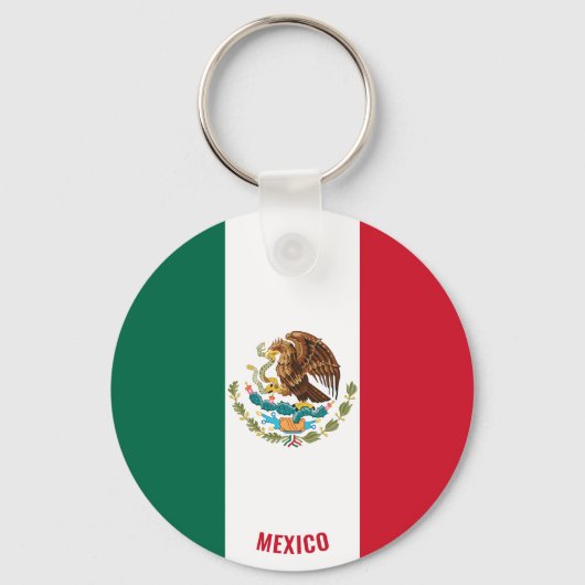 Mexico Flag Charming Patriotic Sleutelhanger (Voorkant)