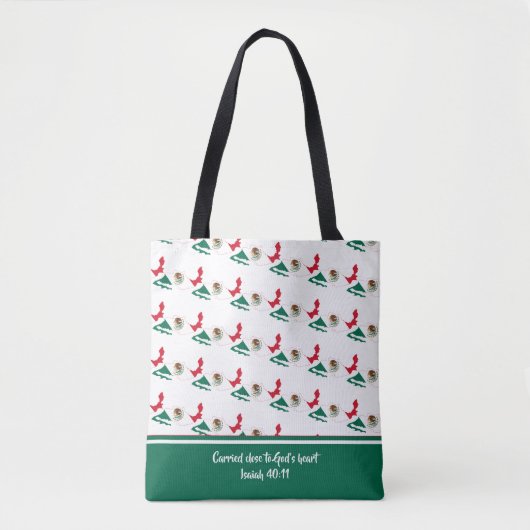 MEXICO Flag Christelijk ScriptGROEN Tote Bag (Voorkant)