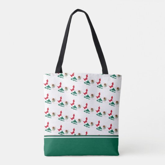 MEXICO Flag Christelijk ScriptGROEN Tote Bag (Achterkant)