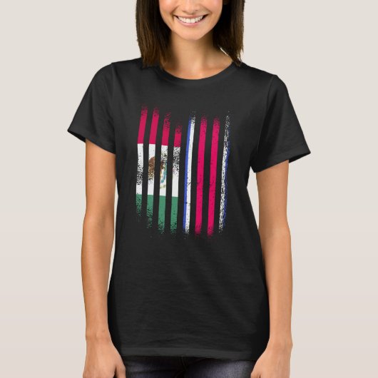 Mexico Flag Costa Rica Grown Country Flags Stripes T-shirt (Voorkant)
