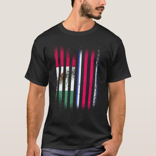 Mexico Flag Costa Rica Grown Country Flags Stripes T-shirt (Voorkant)
