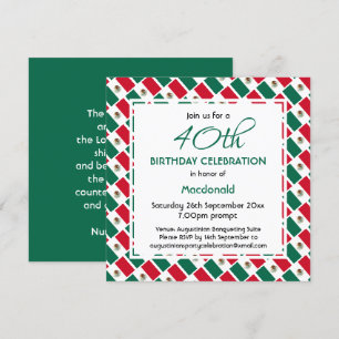 MEXICO FLAG Custom Birthday Celebration Kaart