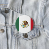 Mexico Flag Design Pin Button (In situ)