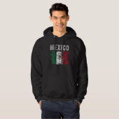 Mexico Flag Distressed - Mexican Flag Hoodie (Voorkant volledig)