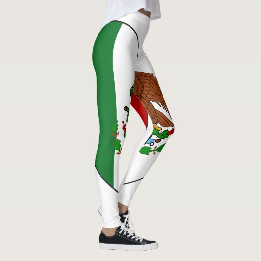 Mexico Flag Heart Leggings (Rechts)