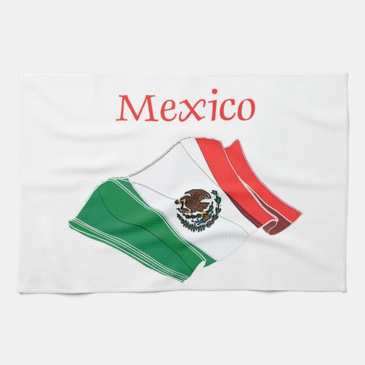 Mexico Flag Kitchen Towel Theedoek (Horizontaal)