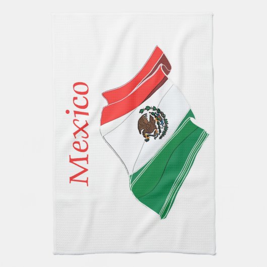 Mexico Flag Kitchen Towel Theedoek (Verticaal)