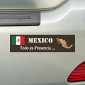 Mexico Flag + Map Bumpersticker (Op auto)