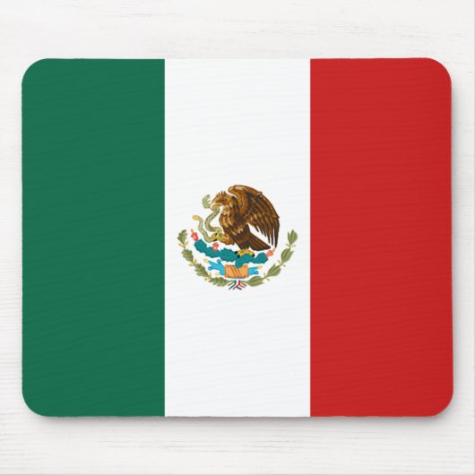 Mexico Flag Mousepad Muismat (Voorkant)
