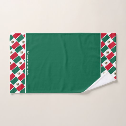 MEXICO FLAG Persoonlijke scripts GROEN Bad Handdoek (Handdoek)