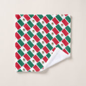 MEXICO FLAG Persoonlijke scripts RED Bad Handdoek (Wasdoekje)