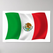 Mexico Flag Poster Print (Voorkant)