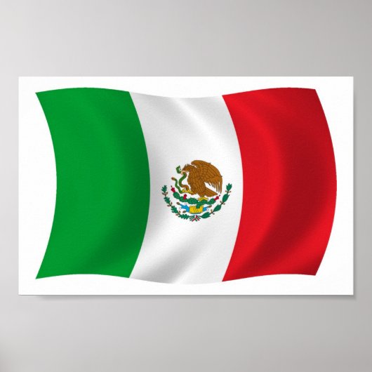 Mexico Flag Poster Print (Voorkant)