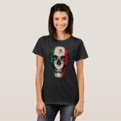 Mexico Flag Skull Mexican Roots Proud Patriotic T-shirt (Voorkant volledig)