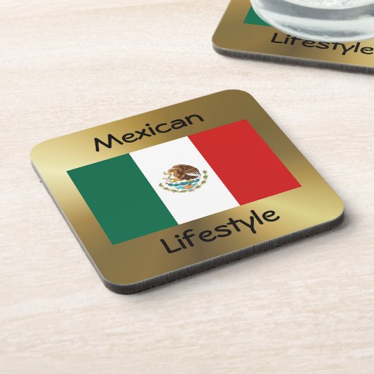 Mexico Flag+Text Onderzetter (Linkerzijde)