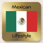 Mexico Flag+Text Onderzetter (Voorkant)