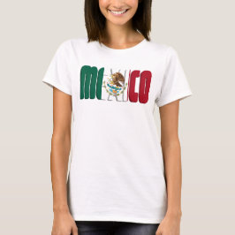 MEXICO Flag Text T-shirt