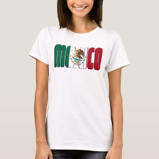 MEXICO Flag Text T-shirt (Voorkant)