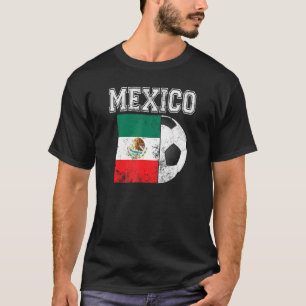 Mexico Flag Voetbal Football T-shirt