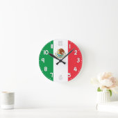 Mexico Flag Wall Clock - Flag of Mexico Ronde Klok (Huis)