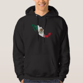Mexico flag with Mexican map distressed Hoodie (Voorkant)