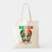 Mexico Flip Flop Vakantie Tropisch uitje Ontwerp Tote Bag (Achterkant)