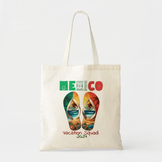 Mexico Flip Flop Vakantie Tropisch uitje Ontwerp Tote Bag (Voorkant)