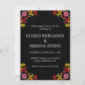 Mexico Floral Mexicaanse bruiloft uitnodigingen (Voorkant)