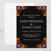 Mexico Floral Mexicaanse bruiloft uitnodigingen (Voorkant / Achterkant)