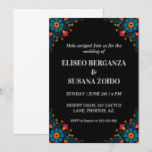 Mexico Floral Mexicaanse bruiloft uitnodigingen (Voorkant / Achterkant)