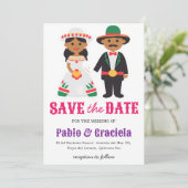 Mexico Flowers Mexican Save the Date Kaart (Staand voorkant)