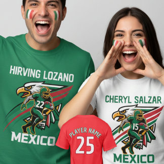 Mexico Football Eagle Dynamic National Pride Art T-shirt